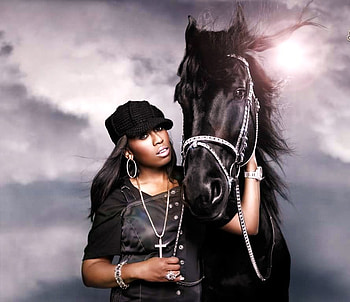 Missy and stallion, black, stallion, rapper, clouds, missy elliott, beauty HD wallpaper