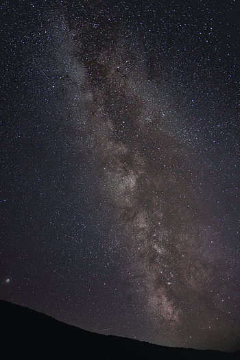 Nature, Stars, Night, Horizon, Starry Sky, Milky Way HD phone wallpaper