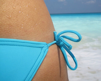 Caribbean Blue, blue, bikini, caribbean, beach HD wallpaper