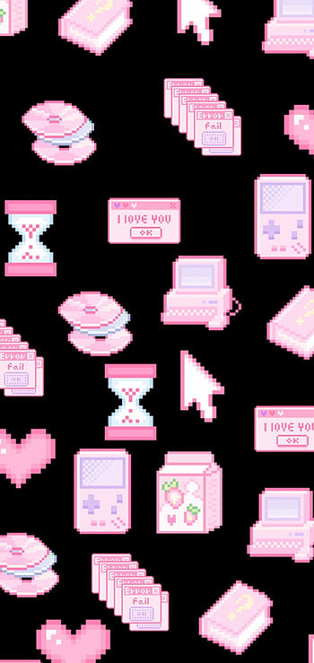 video, love, pink, kawaii, pixel_art, cute, pixel HD phone wallpaper
