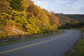 Nature, Autumn, Road, Turn, Markup HD wallpaper