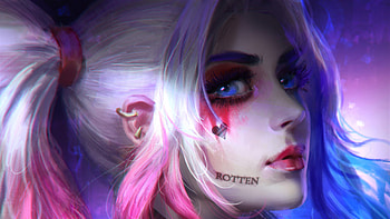 Harley Quinn Digital Illustration, harley-quinn, artist, digital-art, supervillain, superheroes, artstation, artwork HD wallpaper