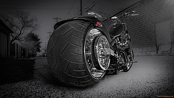 Custom Chooper Wide Tyre, custom, chooper, bikes, wheels HD wallpaper