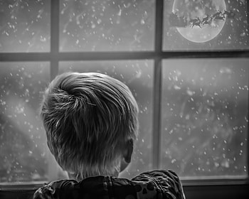 Children Fantasy World, children, fantasy, hop, monochrome, black-and-white HD wallpaper