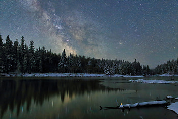 Winter Snow Milky Way Dark Horse , milky-way, snow, stars, winter, nature HD wallpaper
