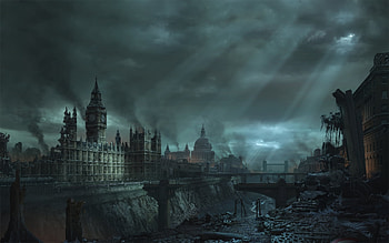 Art, Landscape, Sky, Architecture, London HD wallpaper