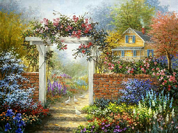Yellow House, Abstract, Beautfy, House, Art, Digital, Soft HD wallpaper