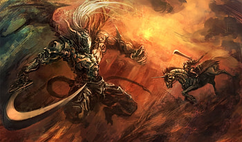 Darksiders, monster, dark, death, adventure, action, video game, horror, unicorn HD wallpaper