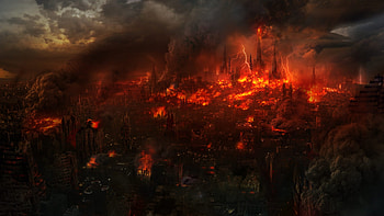 total destruction, blast, destroy, fire, end HD wallpaper