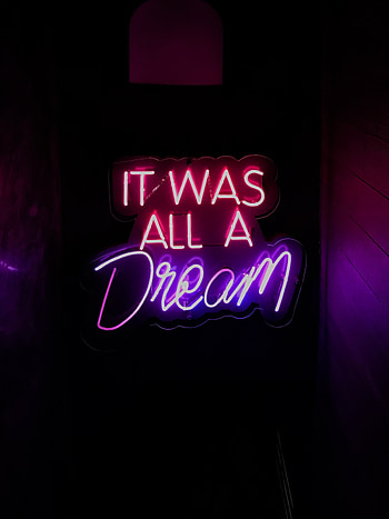 Inscription, dream, pink-dark HD phone wallpaper