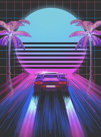 Classic car, retro, art HD phone wallpaper