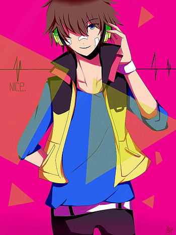 Anime, Art, Heads, Young, Guy, Plaster, Patch HD phone wallpaper