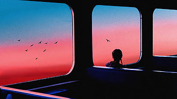 Bus Journey Scenery , alone, bus, artist, artwork, digital-art HD wallpaper