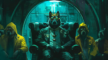 Gangsta Dog In The Hood, artist, artwork, digital-art HD wallpaper