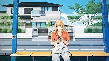 Waiting For The Tram, artist, artwork, digital-art, deviantart HD wallpaper
