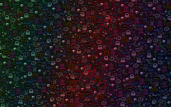 abstract ghosts patterns, , cartoon patterns, abstract backgrounds, ghosts, background with ghosts HD wallpaper