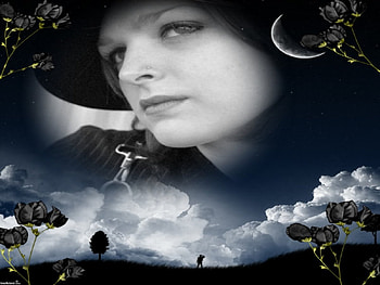 Dreaming of you, night, clouds, sky, beautiful, dream HD wallpaper