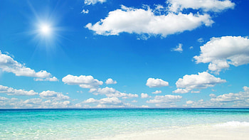 Beautiful Sky Blue In The Beach Back HD wallpaper