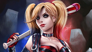 Art Harley Quinn, harley-quinn, artwork, superheroes HD wallpaper