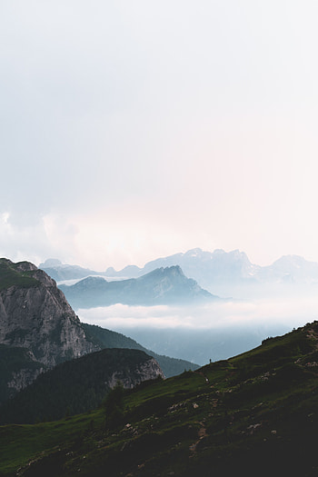 Landscape, Nature, Sky, Mountains, Fog, Dahl, Distance HD phone wallpaper