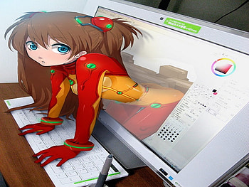 neon-genesis, anime, neon genesis, women, computer, girl, female HD wallpaper