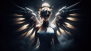 Mercy Light Of Redemption, mercy-overwatch, overwatch, games, xbox-games, ps-games, pc-games, fantasy-girls, ai, artwork, art, digital-art, video-games, deviantart HD wallpaper