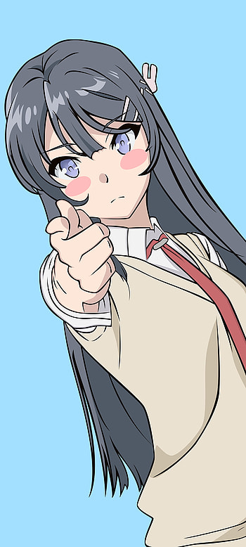 Mai Sakurajima skyblue, Rascal, Anime-girl, Anime, Mai-Sakurajima, Seishun-buta, Senpai, Bunny-girl, Sakurajima-Mai HD phone wallpaper