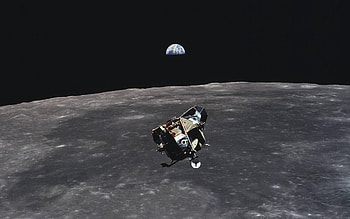 moon landing, earth, fun, planet, moon, space, cool HD wallpaper