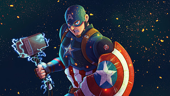 Captain America Mjolnir Artwork 2020, captain-america, superheroes, artwork, artist, artstation HD wallpaper