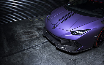 Lamborghini Huracan In Garage, lamborghini, lamborghini-huracan, cars, purple HD wallpaper