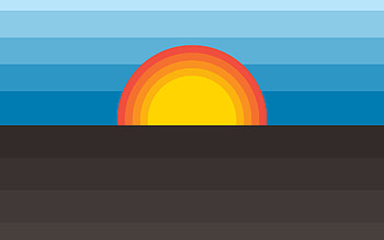 abstract sunset, , creative, sun, skyline, abstract landscapes, abstract nature HD wallpaper