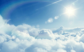 Sun and clouds, Clouds HD wallpaper