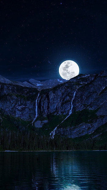 Moon, Night, White Moon HD phone wallpaper