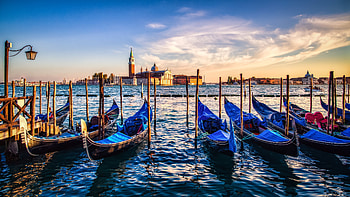 Venice skyline, Travel destination, Romantic gondolas, Iconic bridges HD wallpaper