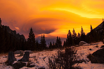 Montana sunset, Montana, fun, cool, nature, forest, sunset HD wallpaper