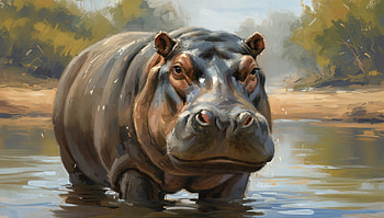 River King Hippo —, Hippo HD wallpaper