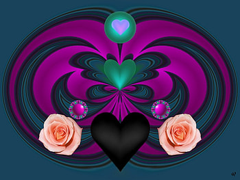 Stages of the Heart, eye candy, abstract, 3d, fractal, collage HD wallpaper