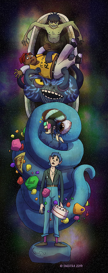Saturnz barz gorillaz, Digital art tribute HD phone wallpaper
