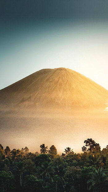 Semeru volcano view, Majestic mountain, Powerful presence, Captivating HD phone wallpaper