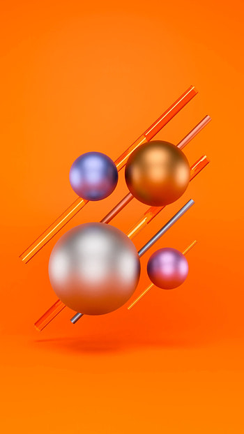 Bright, Multicolored, Motley, 3D, Lines, Balls HD phone wallpaper