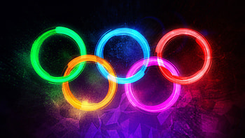 Olympics logo illustration, Bright circle design, Visual appeal HD wallpaper