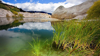 lake rock new zealand, zealand, new, lake, rock HD wallpaper