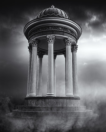 Architecture, Miscellanea, Miscellaneous, Grey, Construction, Bw, Chb, Dome, Column, Columns HD phone wallpaper