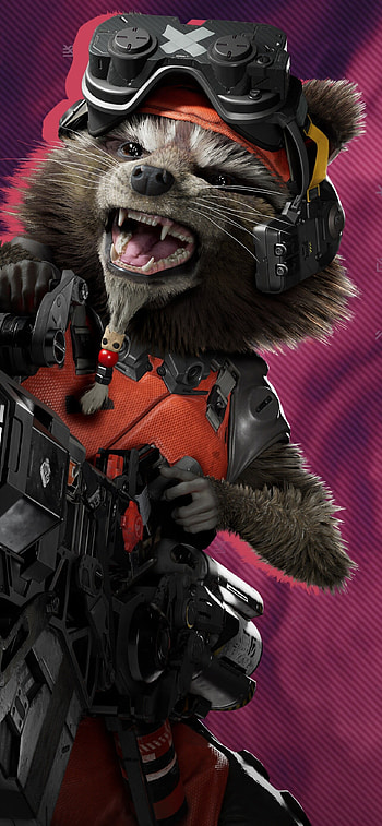 Guardians of the Galaxy, Rocket Raccoon, Marvel's game, PC games HD phone wallpaper
