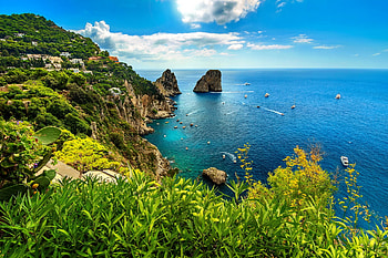 Coastal view, sea, summer, coast, view, beautiful, rocks HD wallpaper