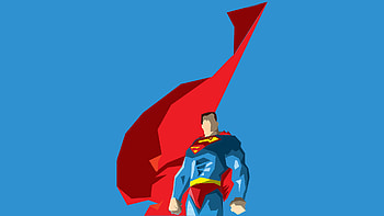 Superman, minimal, low poly, dc comics, artwork HD wallpaper