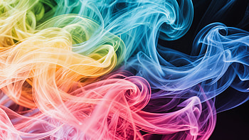 Vibrant Rainbow Smoke Swirls, smoke, colorful, Abstract HD wallpaper