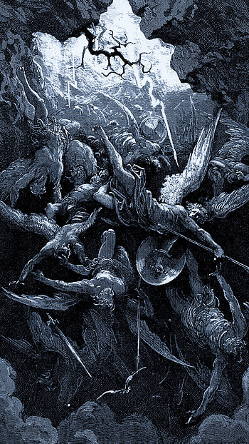 Angels, engraving, art, angel HD phone wallpaper