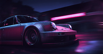 Neon Rush Porsche 911 Carrera RSR, porsche-911, porsche, cars, neon HD wallpaper