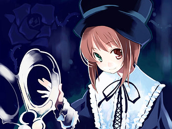Anime, Girl, Pretty, Hat, Brunette HD wallpaper